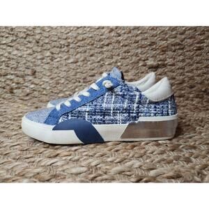 Women's Dolce Vita Zina Sneakers Navy Multicolor Silver Woven Size 6 Fashion